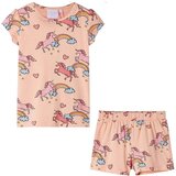  Dječja pidžama s kratkim rukavima svjetlonarančasta 140 | shoptok.hr