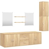  7-dijelni set kupaonskog namještaja boja hrasta drveni | shoptok.hr