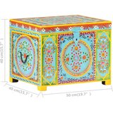 vidaXL Ročno barvana škatla 50x40x40 cm mangov les | Shoptok.si