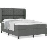 Box Spring Krevet s Madracem Tamno Siva 160x200 cm Tkanina | shoptok.hr