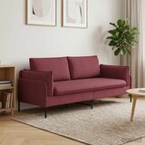 SOFA za dvije osobe Vinska crvena 188 x 81 x 89 cm Tkanina Cijene