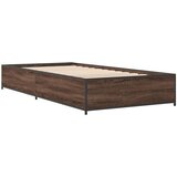  Okvir za krevet smeđi hrast 100x200cm konstruirano drvo i metal | shoptok.hr