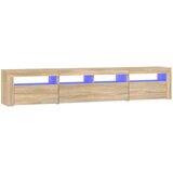 TV ormarić s LED svjetlima boja hrasta sonome 210x35x40 cm | shoptok.hr