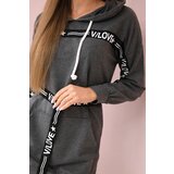 Kesi Dress decorated with a graphite slogan tape | shoptok.hr