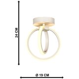 Squid Lighting Bijela metalna LED stropna svjetiljka Sezen – | shoptok.hr