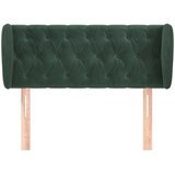 vidaXL uzglavlje s ušima tamnozeleno 93x23x78/88 cm baršunasto | shoptok.hr