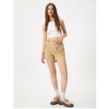Koton shorts with pocket detail high waist cotton Cene