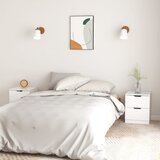 vidaXL Noćni ormarići 2 kom visoki sjaj bijeli 40 x 40 x 50 cm iverica Cijene