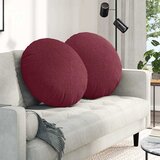  Jastučići za sjedenje 2 pcs Vinska crvena Ø60 x 21 cm tkanina | shoptok.hr