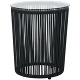 PVC 3-dijelni bistro set od ratana s jastucima crni | shoptok.hr