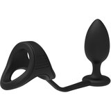 DREAMTOYS Ramrod Cockstrap with Anal Plug Black | Shoptok.si