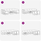  Set vanjskih sofa 10 kom. Prirodna i krem | shoptok.hr