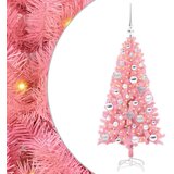 vidaXL Božično drevo med 150 LED z stojalom Roza 120 cm PVC | Shoptok.si