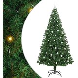 vidaXL Umestno božično drevo Zelena 240 cm PVC, jeklo in plastika | Shoptok.si