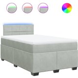  The Living Store Box spring postelja z vzmetnico svetlo siva 120x200 cm žamet - Box Spring Postelja, (21491653) | Shoptok.si