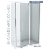 Copen Tuš paravan C-02-6200F Absolut srebrni ram 80x200cm providno staklo | ePonuda.com