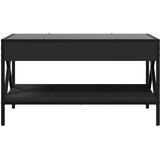  Stolić za kavu s beskonačnim LED svjetlima crni 70x50x38 cm | shoptok.hr