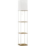 HOMCOM stoječa svetilka MDF, kovina 26D x 26Š x 159V cm belo, (5000242754) | Shoptok.si