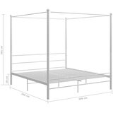  Okvir za krevet s nadstrešnicom bijeli metalni 200 x 200 cm | Eponuda.ba
