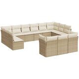  The Living Store Vrtna sedežna garnitura 13-delna z blazinami bež poli ratan - Vrtna Sedežna Garniture, (21443525) | Shoptok.si