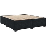 vidaXL Box spring postelja z vzmetnico črna 180x200 cm žamet | Shoptok.si