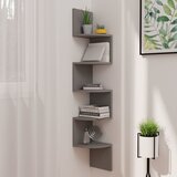 Zidne kutne police sive 19 x 19 x 123 cm konstruirano drvo | shoptok.hr
