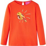 vidaXL Dječja majica s dugim rukavima tamnonarančasta 140 | shoptok.hr