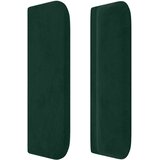  Uzglavlje s ušima tamnozeleno 203x16x78/88 cm baršunasto | shoptok.hr