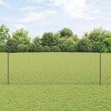 vidaXL zavarena žičana ograda s 22 U stupa siva 1.6x25 m čelik Cijene