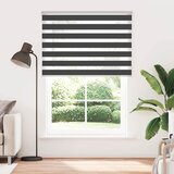 Zebra zavjesa Crna 155x230 cm Širina tkanine 150,9 cm Poliester | shoptok.hr
