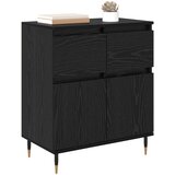  Kreveta Crni hrast 60 x 35 x 70 cm Obrađeno drvo i čelik | shoptok.hr