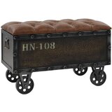 vidaXL Klupa za pohranu od masivnog drva i umjetne kože 80,5x41x50 cm Cijene