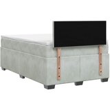  Boxspring krevet s madracem Svjetlosiva 120 x 190 cm Baršun | shoptok.hr