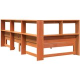  Knjižna postelja brez ležišča vošč. rjava 90x200 cm borovina, (21792407) | Shoptok.si