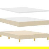 Box Spring krevet s madracem u krem boji 140x200 cm tkanina | shoptok.hr