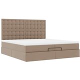 vidaXL Okvir kreveta s madracima cappuccina 200x200 cm umjetna koža | shoptok.hr