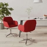 vidaXL Okretne blagovaonske stolice od tkanine 2 kom crvena boja vina | shoptok.hr