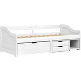  Dnevni ležaj s 3 ladice IRUN bijeli 90x200 cm masivna borovina | Eponuda.com