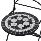  3-dijelni bistro set s keramičkim pločicama crno-bijeli | Eponuda.com