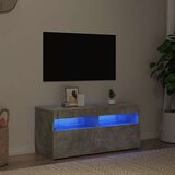 TV ormarić s LED svjetlima siva boja betona 90x35x40 cm | shoptok.hr