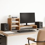 vidaXL Stalak za monitor sa stolnim organizatorom boja hrasta drveni | shoptok.hr