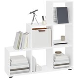  Regal za knjige u obliku stepenica sjajni bijeli 107 cm drveni | shoptok.hr