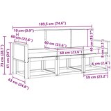  Set vanjskih sofa 3 kom. Prirodna | shoptok.hr