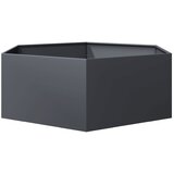  Vrtna sadilica antracit šesterokutna 138 x 120 x 45 cm čelična | shoptok.hr