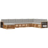  Set vanjskih sofa 8 kom. Prirodna i svjetlosiva | shoptok.hr