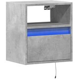  Zidni TV ormarić s LED svjetlima boja betona 41x31x45 cm | Eponuda.com