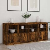  Komoda s LED svjetlima boja dimljenog hrasta 163x37x67 cm | shoptok.hr