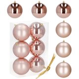  Set Kuglica za Božićno Drvce Ružičasto Zlato 10 cm 6 kom. | shoptok.hr