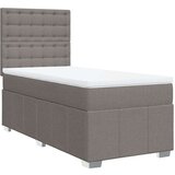 vidaXL Box spring postelja z vzmetnico taupe 90x200 cm blago | Shoptok.si