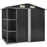 vidaXL Vrtna lopa s stojalom antracitna 205x130x183 cm železna Cene